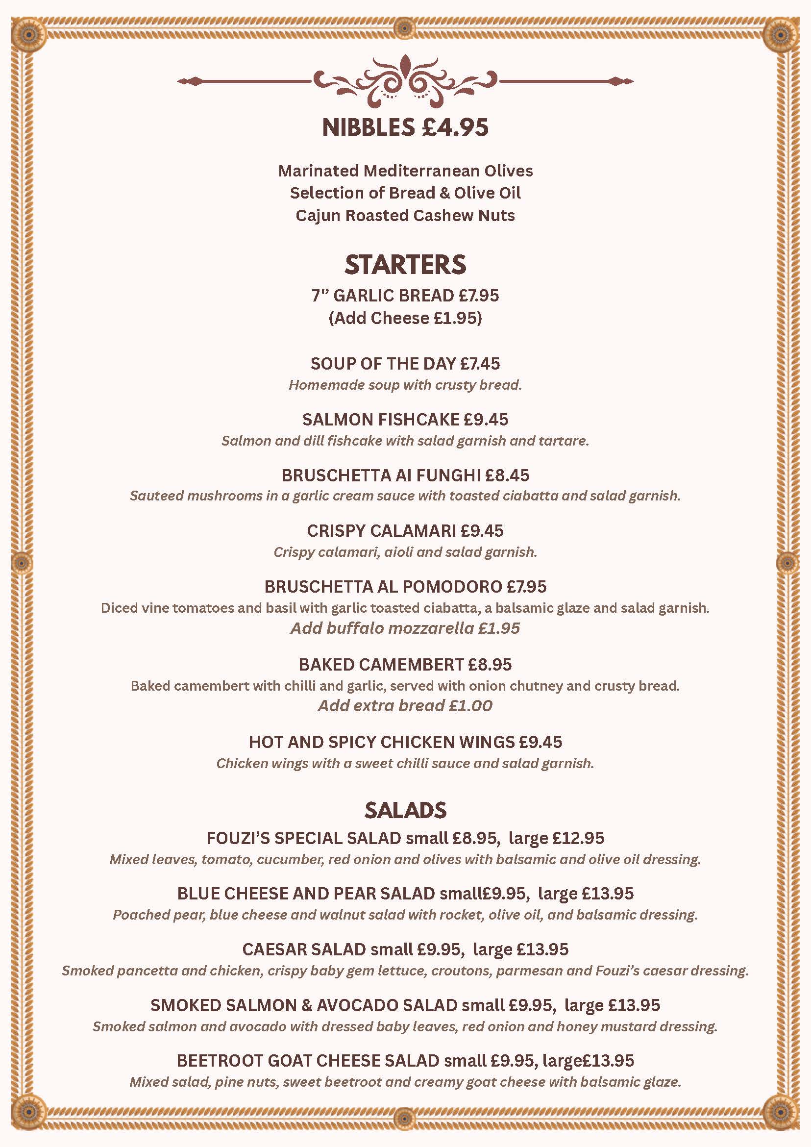 STARTERS & SALADS