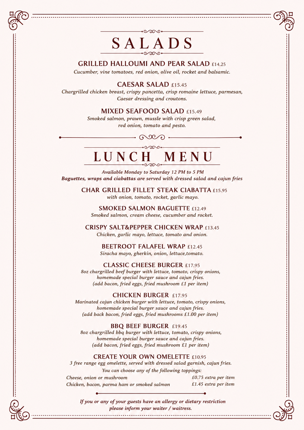 SALADS & LUNCH