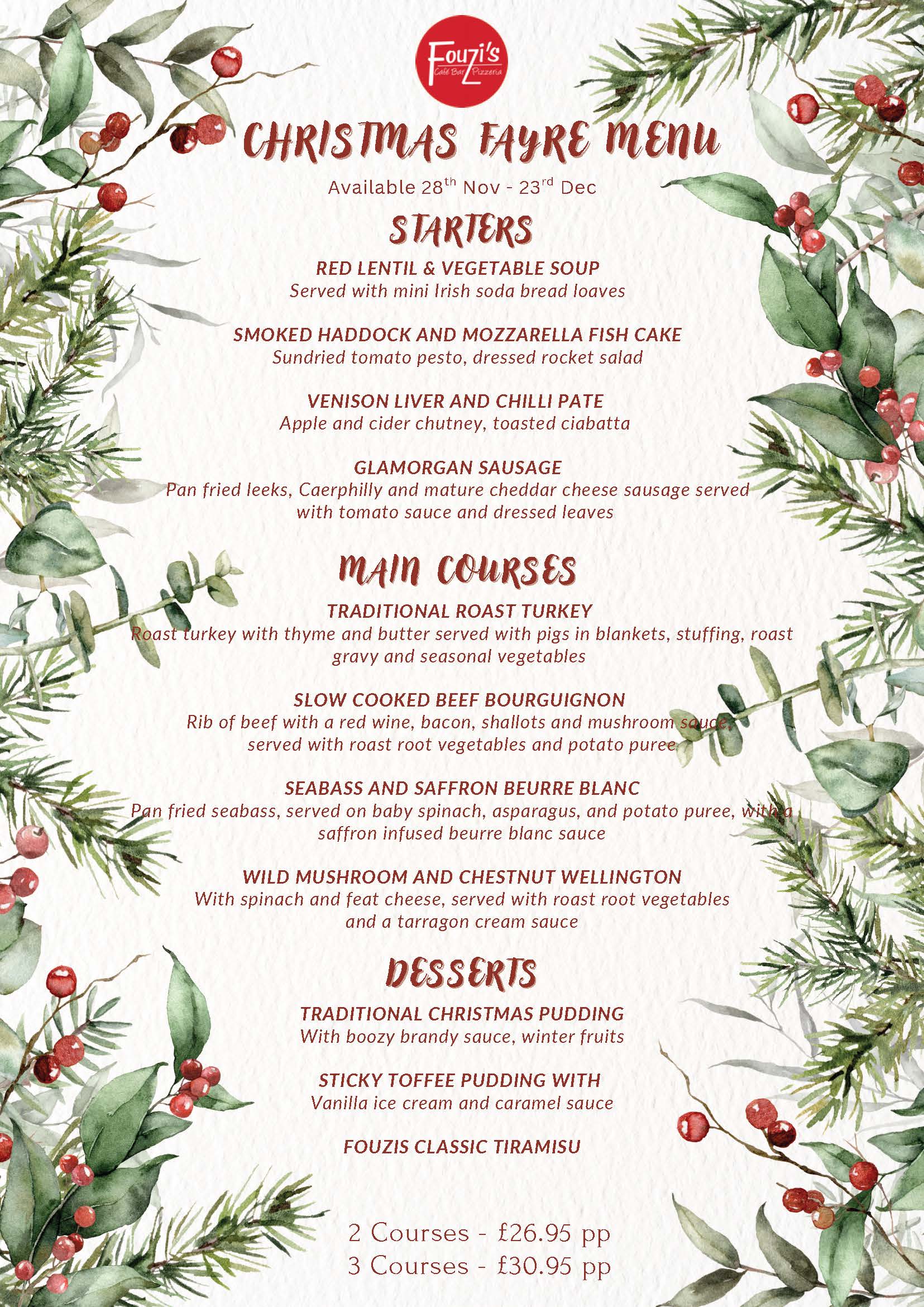 CHRISTMAS FAYRE (28 Nov - 23 Dec)